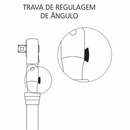 Catraca Enc. 1/2" Telescópica Flexível-Tramontina