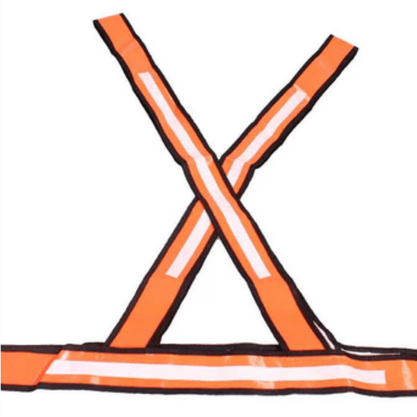 Colete EPI De Segurança Refletivo Em 'X' Laranja E Branco Pro Safety