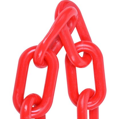 Corrente Plástica Vermelha 10mm (Preço Por Metro) - Plastcor