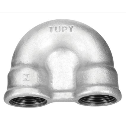 Curva Galvanizada de Retorno Fêmea/Fêmea - Tupy para a condução de água, gás, vapor e óleo