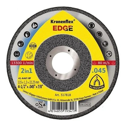 Disco Corte  4.1/2X1,2MMX7/8 Edge Inox - Klingspor