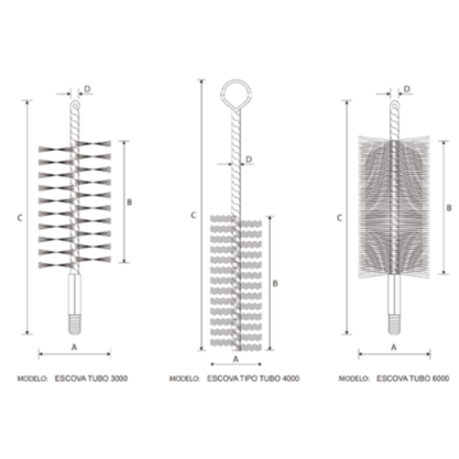Escova Aço - Abrasfer Tubular Latão M16 - Fio 0,40 6000