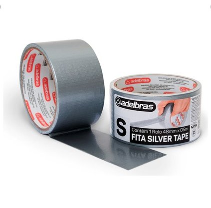 Fita Multiuso Tipo Silver Tape prata 48mm x 5 m - Adelbras