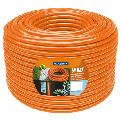 Mangueira Multi 1/2" Laranja em PVC 3 Camadas (Preço Por Metro) - Tramontina