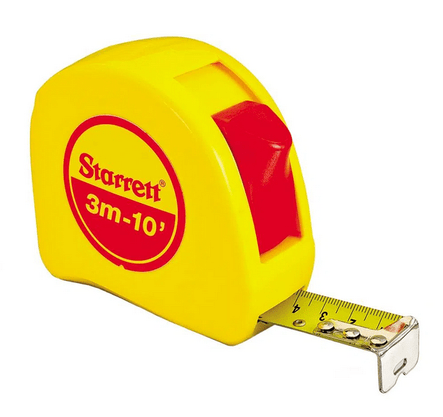 Trena 3 Metros Aço Amarela Milímetro/Polegada - Starrett