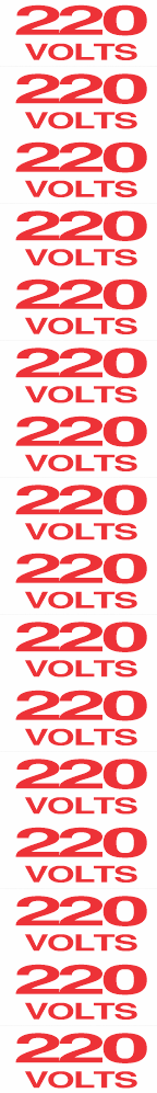 Placa Etiqueta De Voltagem 220V 05 X 25 Poliestireno - Sinalize