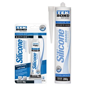 Adesivo Silicone Branco 280gr Acético - Tek bond