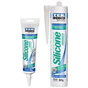 Adesivo Silicone Branco 280ml Base D'água - Tek bond