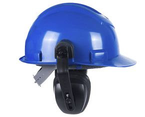 Capacete Aba Frontal Abafador De Ruído Azul - Ledan