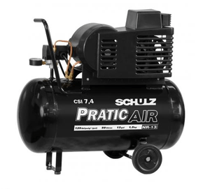 Compressor Ar  7,4/50 -Mon. 1,5Hp Pratic Air Com Rodas - Schulz