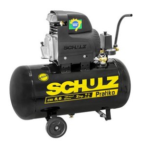 Compressor Ar 8,6/25 - Mon. 2,0Hp Pratiko com rodas - Schulz