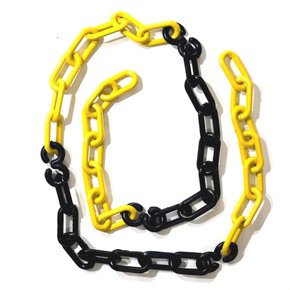 Corrente Plástica  Preta e Amarela (Preço Por Metro) - Plastcor