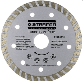 Disco Diamantado Turbo 110x20mm - Starfer
