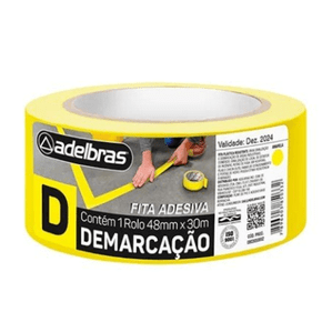 Fita Demarcação De Solo 48mm x 30m Amarela Adelbras