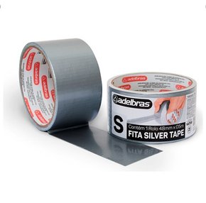 Fita Multiuso Tipo Silver Tape prata 48mm x 5 m - Adelbras