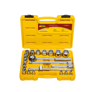 Jogo de Soquetes Estriados Encaixe 1/2" 22 Peças - Tramontina Master