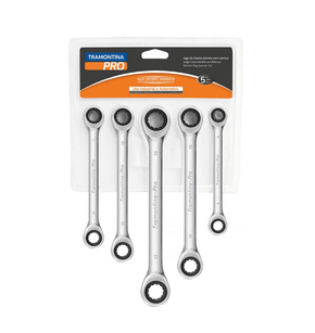 Jogo de Chaves Estrela com Catraca Milímetros 5 Peças - Tramontina PRO