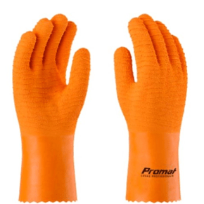 Luva Malha Revestida Borracha Antiderrapante G Coral - Promat