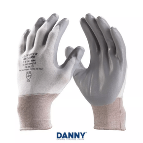 Luva Ultraflex Branca Com Banho Nitrílico - Danny