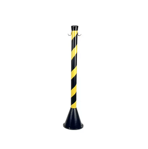 Pedestal Plástico Preto e Amarelo - 90cm - Plastcor