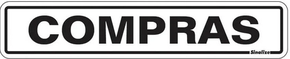 Placa Compras 05 X 25 Poliestireno - Sinalize