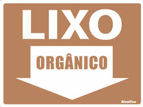 Placa Lixo Orgânico 15 X 20 Poliestireno - Sinalize
