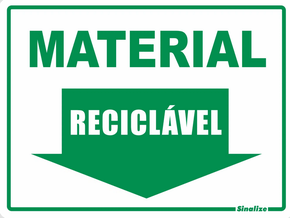Placa Lixo Reciclável 15 X 20 Poliestireno - Sinalize