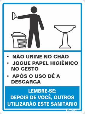 Placa Procedimento Sanitário Masculino 15 X 20 Poliestireno - Sinalize