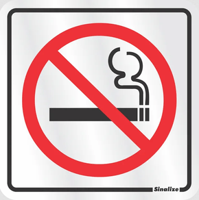 Placa Proibido Fumar 15 X 15 Alumínio - Sinalize