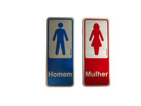 Placa Sanitários Plus 15 X 15 Alumínio - Sinalize