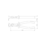 Alicate Corte Diag. 6" - Tramontina Master