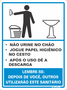 Placa Procedimento Sanitário Masculino 15 X 20 Poliestireno - Sinalize
