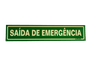 Placa Saída De Emergência 05 X 25 Poliestireno Fotoluminescente - Sinalize