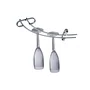 SUPORTE TACAS PIATINA CURVO 400X30X120MM